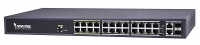 Vivotek 24x POE Ethernet Ports 2x Gigabit UTP/SPF Combo ports Switch Photo