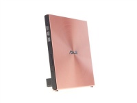 Asus SDRW-08U5S-U External 8x 12.9mm Ultra-slim Pink hairline metallic circular aluminum finish with built-in hidden vertical stand support disc Encryption with password control and hidden file functi Photo