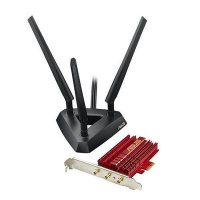 Asus PCE-AC56 dual-band wireless-AC1300 piecesI-E adapter - 2.4/5Ghz 802.11AC 1750Mbps 64/128bit WEP WPA2 2x detachable R-SMA antennas with extra low-profile pci bracket flexible antenna placement ext Photo