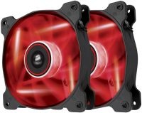 Corsair Co-9050016-RLED AF120 Quiet with Red led x2 - 120x120x25mm advanced hydraulic bearing 9 blades rubber corners for noise reduction 1500rpm 25.2dBA 52.19CFM 0.75 mm/H2o static pressure Photo