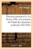 Discours Prononce Le 1er Fevrier 1881, a la Reunion de L'Hotel Des Chambres Syndicales (French, Paperback) - Amigues J Photo