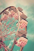 Photo of Vintage Pink Ferris Wheel Amusement Park Journal - 150 Page Lined Notebook/Diary (Paperback) - Cs Creations