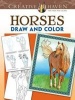 Creative Haven Horses Draw and Color (Paperback) - Marty Noble Photo