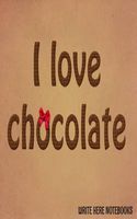 Photo of - Chocolate Journal/Diary/Notebook Blank Paper 100 Pages 5"x8" Composition Book I Love Chocolate (Paperback) - Write