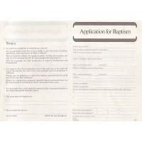 Photo of Application for Baptism: Form B1 - Pack of 50 (Loose-leaf) -