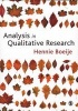 Analysis in Qualitative Research (Paperback) - Hennie Boeije Photo