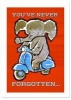 Elephants Never Forget Father's Day Greeting Card (Miscellaneous printed matter) - Laughing Elephant Photo