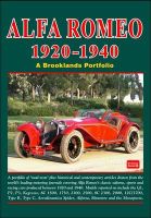 Photo of Alfa Romeo 1920-1940 - a Brooklands Portfolio (Paperback) - RM Clarke