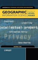 Photo of Geographic Information Science - Mastering the Legal Issues (Hardcover) - George Cho