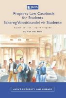 Photo of Law of Property Casebook for Students / Sakereg Vonnisbundel Vir Studente (English Afrikaans Paperback 8th ed) - AJ Van