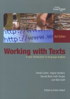 Photo of Working With Texts - A Core Introduction to Language Analysis (Paperback 3rd Revised edition) - Ronald Carter