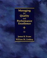 Photo of Managing for Quality and Performance Excellence (Hardcover 10th Revised edition) - James Evans