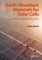 Photo of Earth-Abundant Materials for Solar Cells - Cu2-II-IV-VI4 Semiconductors (Hardcover) - Sadao Adachi