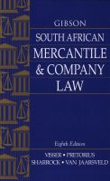Photo of Gibson - South African Mercantile and Company Law (Paperback 8th Revised edition) - Visser C