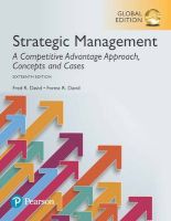 Photo of Strategic Management: A Competitive Advantage Approach Concepts and Cases (Paperback 16th International edition) - Fred