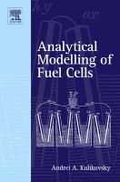 Photo of Analytical Modelling of Fuel Cells (Hardcover New) - Andrei A Kulikovsky