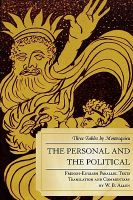 Photo of The Personal and the Political - Three Fables by Montesquieu (English French Paperback) - W B Allen
