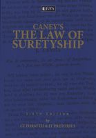 Photo of Caney's The Law Of Suretyship (Paperback 6th Edition) - CF Forsyth