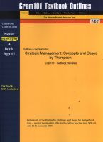 Photo of Studyguide for Strategic Management - Concepts and Cases by Strickland Thompson & ISBN 9780072493955 (Paperback) - 13th