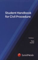 Photo of Student Handbook On Civil Procedure (Paperback 7th Edition) - JA Faris
