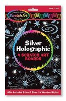 Photo of Melissa & Doug Silver Holographic: 4 Scratch Art Boards [With 4 Scratch Art Boards Wooden Stylus Instructions and