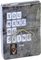 Photo of You Make Me Shine Mini Flip-Top Notebooks - Flexi Cover Held Together with Twine and Sealed in a Transparent Bag