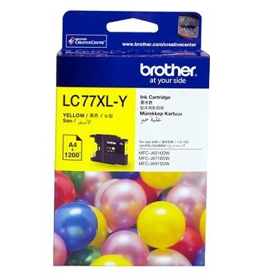 Photo of Brother LC77XLY high yield yellow ink cartridge
