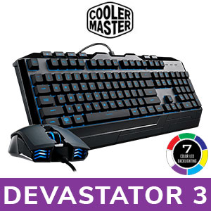 Photo of Cooler Master Devastator 3 Gaming Keyboard And Mouse Combo / Membrane switches / 7 Switchable Color LED Backlight /