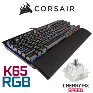 Photo of Corsair K65 RGB Rapidfire Compact Mechanical Cherry MX Gaming Keyboard / Anti-ghosting / CUE Support / USB pass-through
