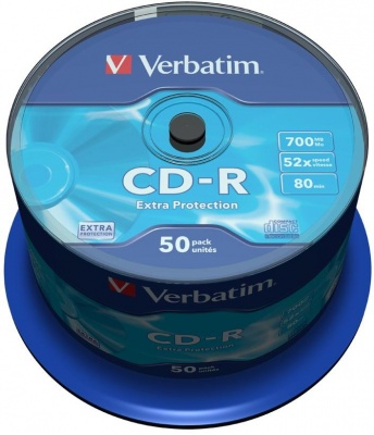 Photo of Verbatim CD-R Extra Protection 52x 700MB - 50 Pack Spindle Optical Media