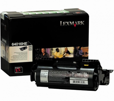 Photo of Lexmark 64016HE Black High Yield Laser Toner Cartridge