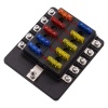 SDP 1" 10 Out Fuse Box Screw Terminal Section Fuse Holder Kits with LED Warning Indicator for Auto Car Truck Boat Photo