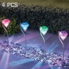 SDP A108 4 piecesS RGB LED Solar Lamps Garden Outdoor Landscape Path Decorative Diamond Lights Photo