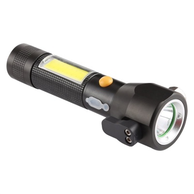 Photo of SDP Premium 10W 450 Lumens IPX4 Waterproof Rechargeable LED Flashlight with Safety Hammer & 3-Modes