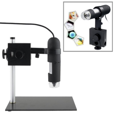 Photo of SDP 1.3 Mega Pixels 1000X USB Digital Microscope with 8 LED Lights / Holder
