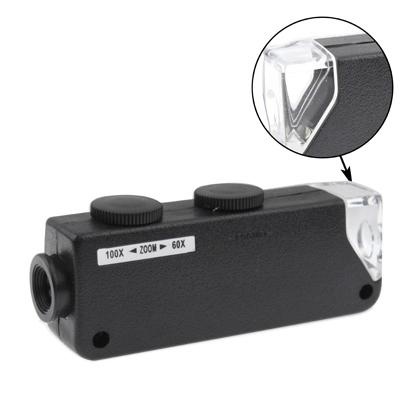 Photo of SUNSKYCH 60X-100X Zoom & Focus LED Illuminated Microscope Pocket Magnifier Jewelry Loupe