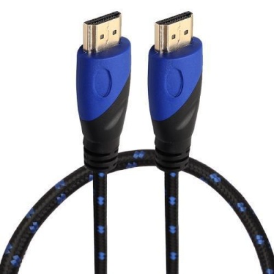 Photo of SDP 0.5m HDMI 1.4 Version 1080P Nylon Woven Line Blue Black Head HDMI Male to HDMI Male Audio Video Connector Adapter