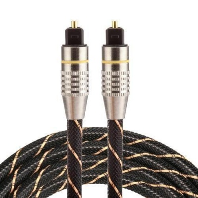 Photo of SDP 1.5m OD6.0mm Gold Plated Metal Head Woven Net Line Toslink Male to Male Digital Optical Audio Cable