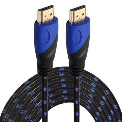 Photo of SDP 10m HDMI 1.4 Version 1080P Nylon Woven Line Blue Black Head HDMI Male to HDMI Male Audio Video Connector Adapter