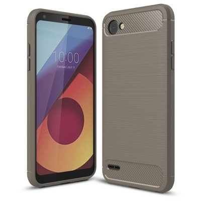 Photo of SUNSKYCH For LG Q6 Brushed Texture Carbon Fiber Shockproof TPU Rugged Armor Protective Case