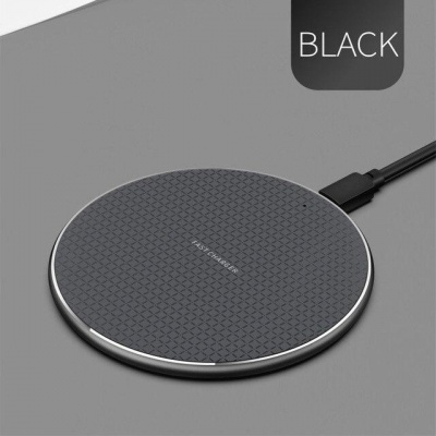 Photo of South African Importers 10W Wireless Charger Fast Charging Aluminum Alloy Circular Charging Pad with LCD Light for