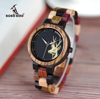Photo of South African Importers BOBO BIRD Couple Wooden Watches Men Women Quartz Lover's Wrist watch Ladies Elk Deer Quartz