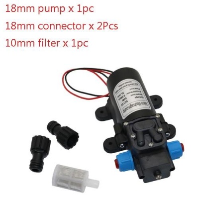 Photo of South African Importers DC 12V 60W Micro Diaphragm Water Pump Garden irrigation High Pressure 18mm 1/2" Male Thread
