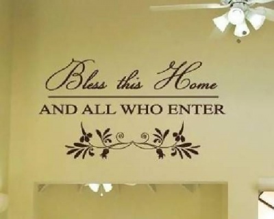 Photo of Imaging Architects "Bless this home and all who enter" Wall Tattoo / Decal
