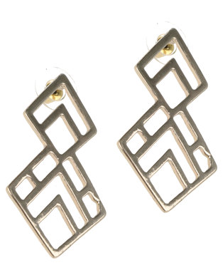 Photo of Vikson Geometric Cut Earrings Gold-tone