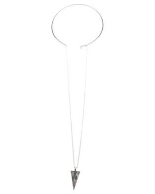 Photo of Vikson Tri Choker and Chain Silver-tone