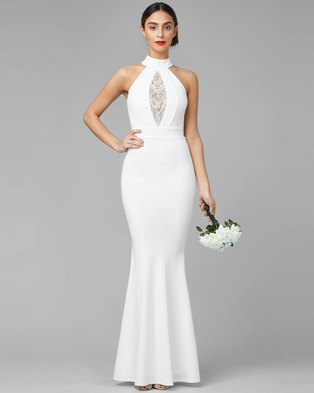 Photo of City Goddess London Embellished Maxi Wedding Dress White