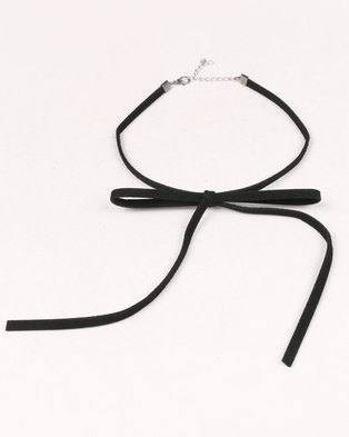 Photo of Klines Crystal And Bow Combo Choker Black