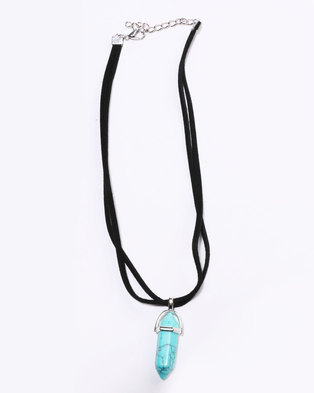 Photo of Unseen Oracle Choker With Turquoise Stone Black