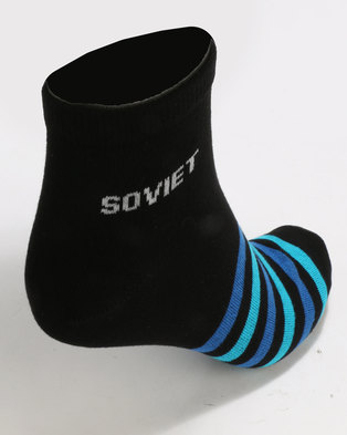 Photo of Soviet Phantom 2 Pack Low Cut Socks Black/Blue